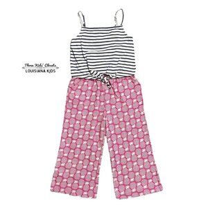 Mini Boden 9-10Y Mixed Print Pineapple Jumpsuit Romper